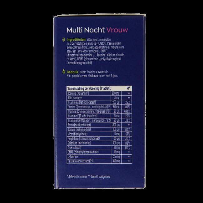 Multi Dag & Nacht Vrouw 100% Vegan 2 x 30 60 Tabletten