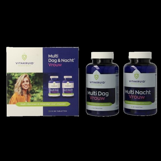 Multi Dag & Nacht Vrouw 100% Vegan 2 x 90 180 Tabletten