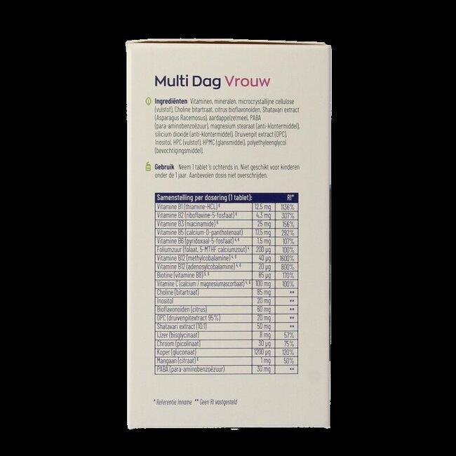 Multi Dag & Nacht Vrouw 100% Vegan 2 x 90 180 Tabletten