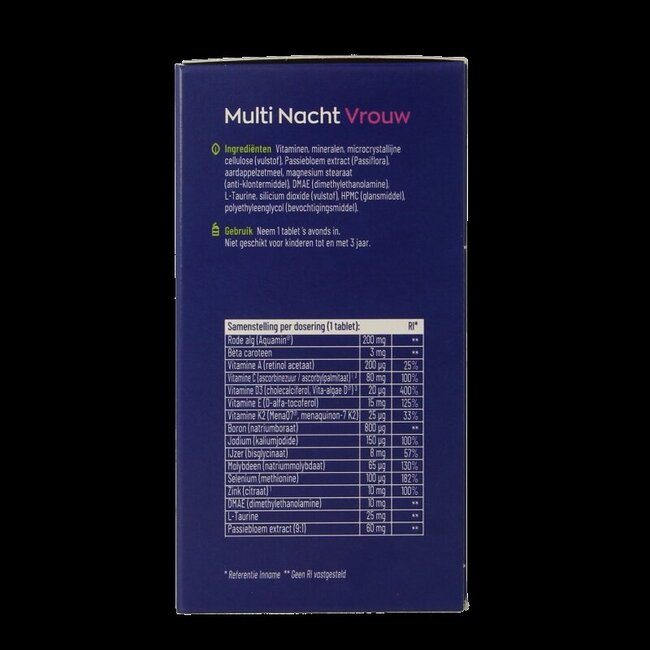 Multi Dag & Nacht Vrouw 100% Vegan 2 x 90 180 Tabletten