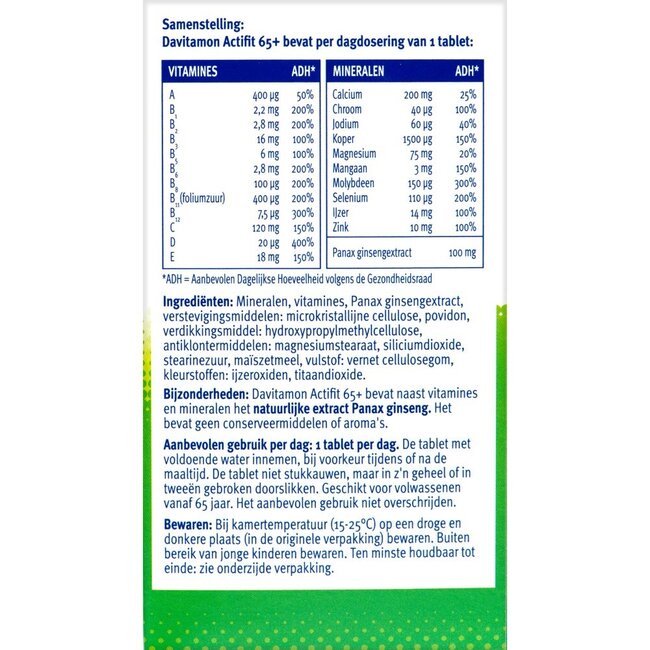 Actifit 65+ 70 Tabletten