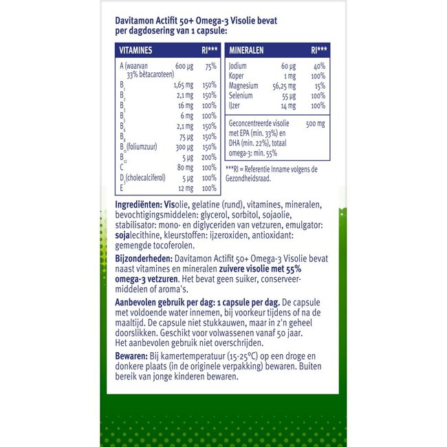 Actifit 50+ omega 3 90 Capsules