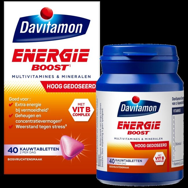 Energie boost bosvruchten 40 Kauwtabletten