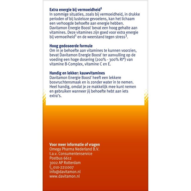 Energie boost bosvruchten 40 Kauwtabletten