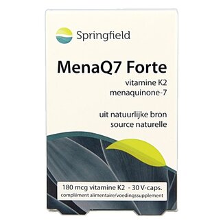 Springfield MenaQ7 Forte vitamine K2 180 mcg 30 Vegetarische capsules