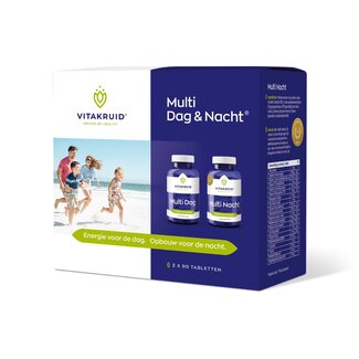 Vitakruid Multi Dag & Nacht 100% Vegan 2 x 90 180 Tabletten