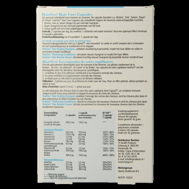 Active haargroei bevorderend 60 Capsules