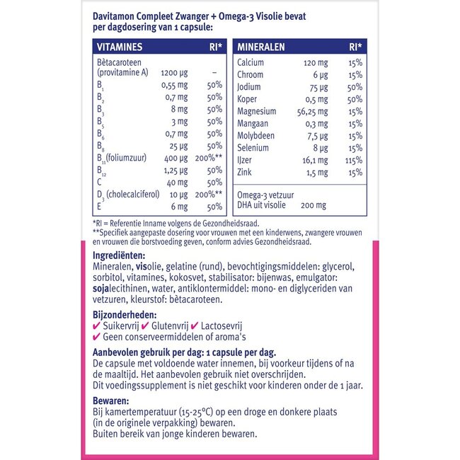 Compleet zwanger plus visolie 60 Capsules
