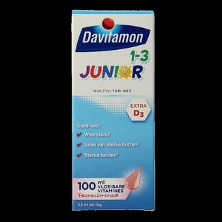 Davitamon Junior 1+ vloeibare vitamines framboos 100 Milliliter