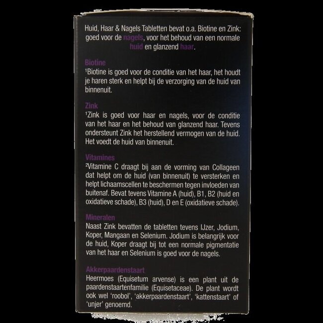 Huid haar nagels met biotine 60 Tabletten