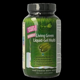 Irwin Naturals Living green liquid gel multi for women 120 Softgels