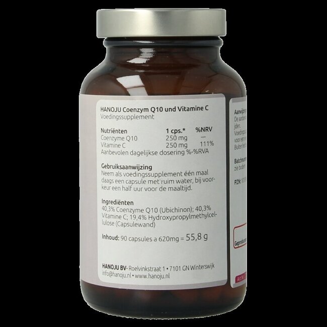 Co-enzym Q10 250mg vitamine C 250mg 90 Capsules