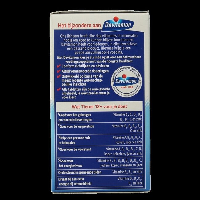 Tiener boost 12+ aardbei 60 Tabletten