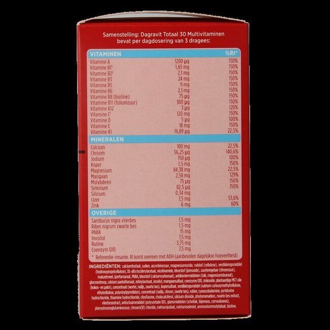 Totaal 30 dispenser navul  150 Dragees