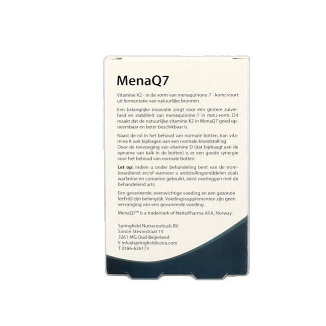 MenaQ7 vitamine K2 45 mcg 60 Tabletten