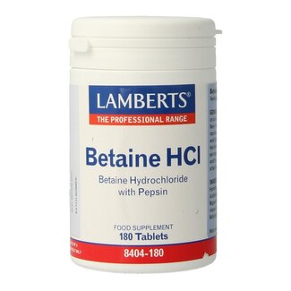 Lamberts Betaine HCL 324mg/Pepsine 5mg 180 Tabletten