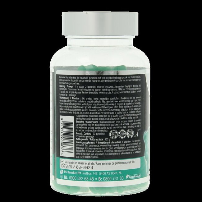Haar vitamine 60 Gummies