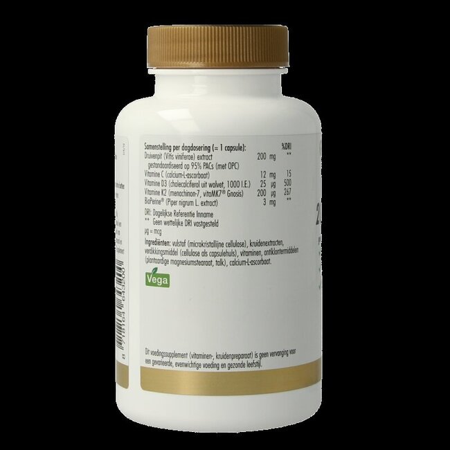 Vitamine K2 200mcg & D3 25mcg 60 Vegetarische capsules