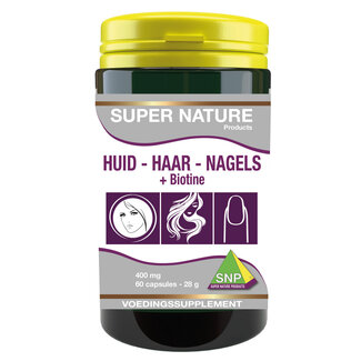 Huid haar nagels & biotine 60 Capsules