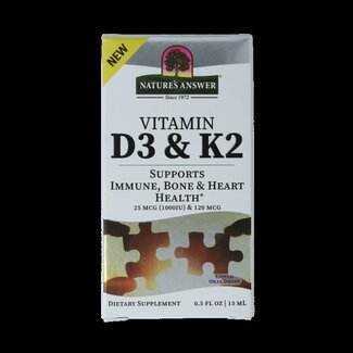 Natures Answer Vitamine D3 en K2 druppels 15 Milliliter
