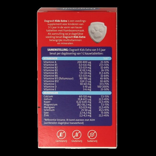 Kids extra 3 - 5 jaar 60 Kauwtabletten