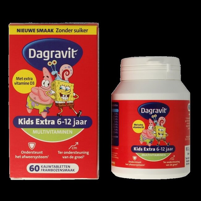 Kids extra 6 - 12 jaar 60 Kauwtabletten