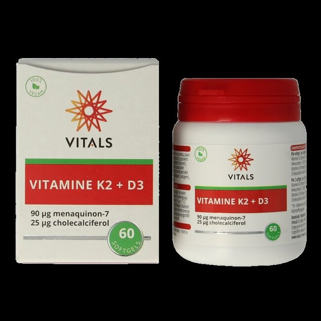 Vitamine K2 + D3 60 Softgels