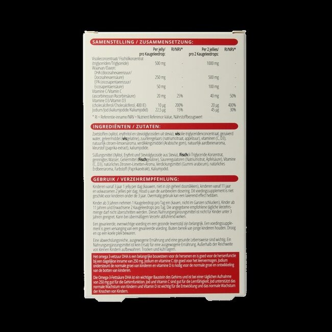 Kids omega 3 plus jellies 60 Stuks