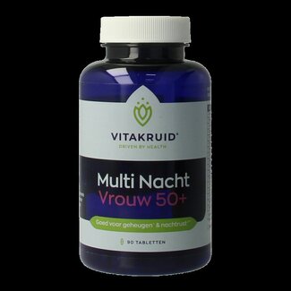 Vitakruid Multi Nacht Vrouw 50+ 100% Vegan 90 Tabletten