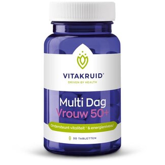 Vitakruid Multi Dag Vrouw 50+ 100% Vegan 30 Tabletten