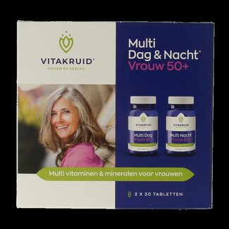 Vitakruid Multi dag & nacht vrouw 50+ 2 x 30 tabletten 60 Tabletten
