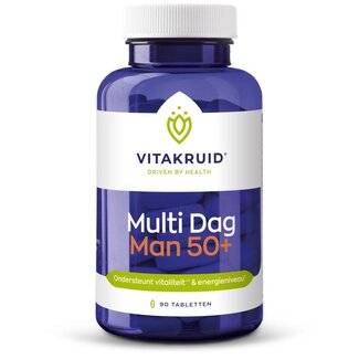 Vitakruid Multi Dag Man 50+ 100% Vegan 90 Tabletten