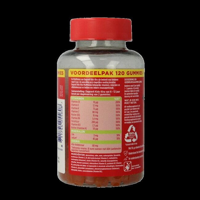 Kids-xtra 6-12 jaar 120 Gummies