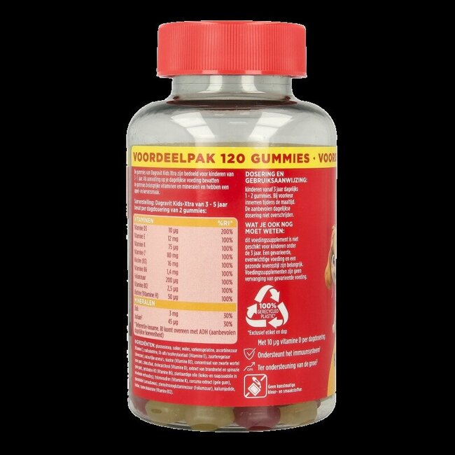 Kids-xtra 3-5 jaar 120 Gummies