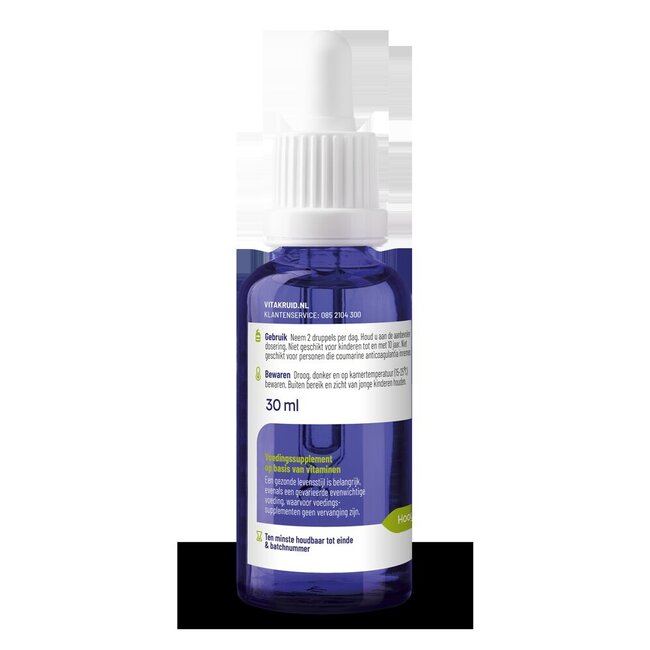 Vitamine D3 & K2 (MenaQ7) met druppelpipet 30 Milliliter