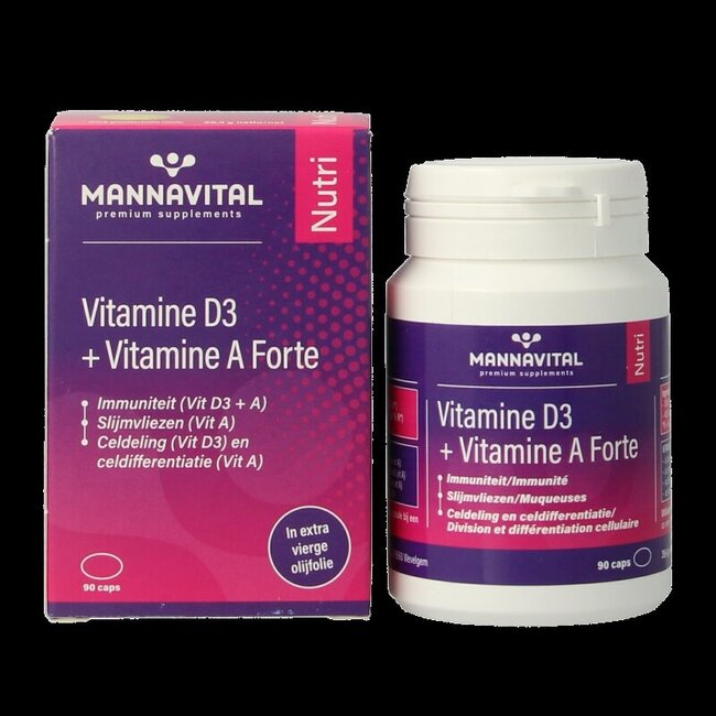 Vitamine D3 + vitamine A forte 90 Capsules