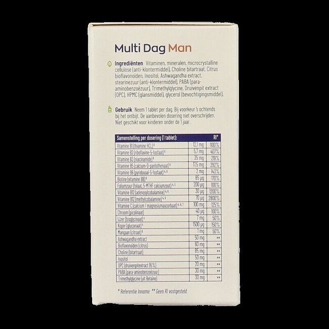 Multi Dag & Nacht Man 100% Vegan 2 x 30 60 Tabletten
