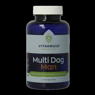 Vitakruid Multi Dag Man 100% Vegan 90 Tabletten