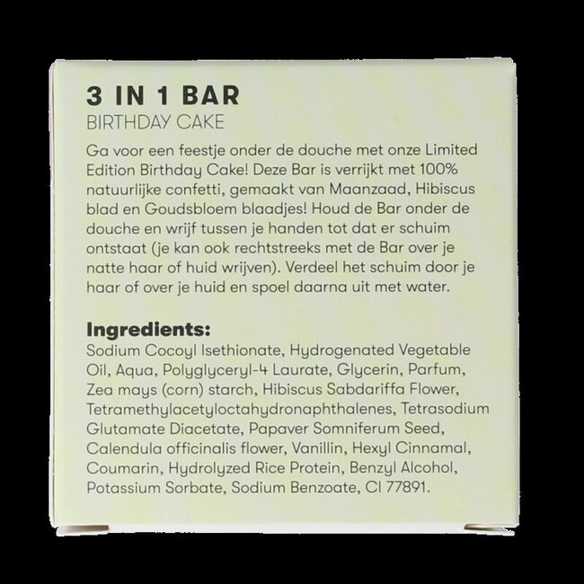 3 in 1 bar birthday cake 60 Gram