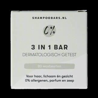 Shampoobars Bar 0%  3-in-1 neutraal 60 Gram
