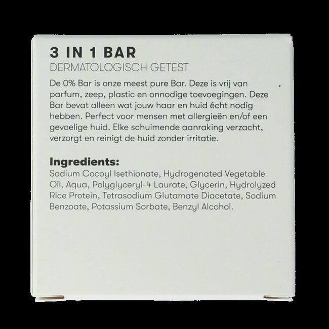 Bar 0%  3-in-1 neutraal 60 Gram