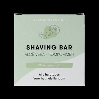 Shampoobars Shaving bar aloe vera & komkommer 60 Gram