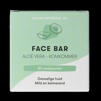 Shampoobars Face bar aloe vera & komkommer 60 Gram