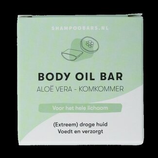Shampoobars Body oil bar aloe vera & komkommer 45 Gram
