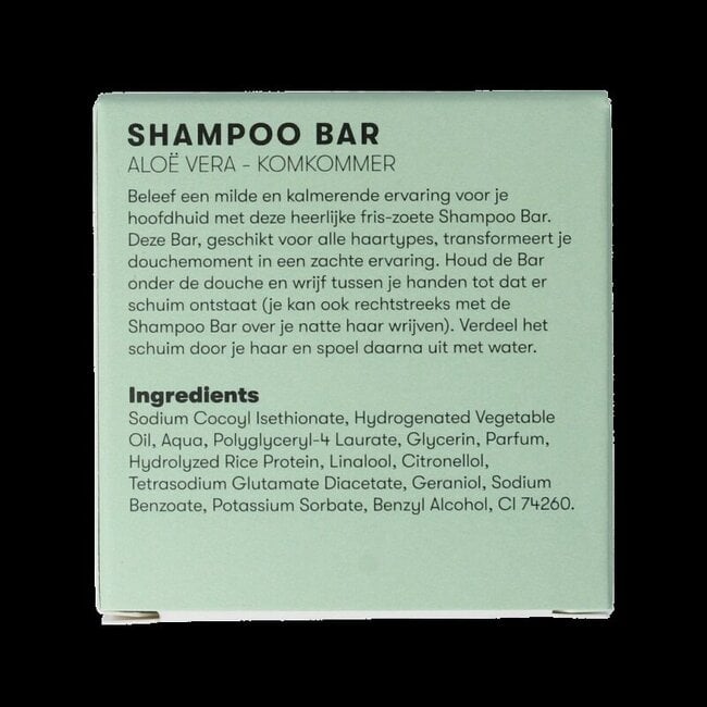 Shampoo bar aloe vera & komkommer 60 Gram