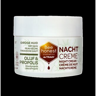 Bee Honest Nachtcreme olijf propolis 50 Milliliter