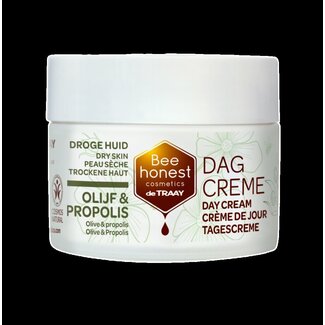 Bee Honest Dagcreme olijf propolis 50 Milliliter