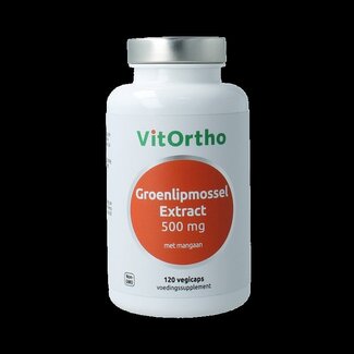 VitOrtho Groenlipmosselextract 500mg 120 Vegetarische capsules