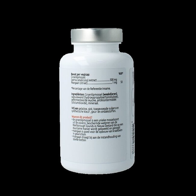 Groenlipmosselextract 500mg 120 Vegetarische capsules