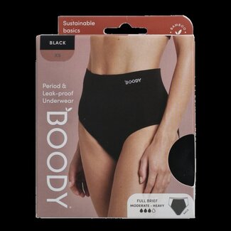 Boody Menstruatieondergoed tailleslip zwart normaal XS 1 Stuks